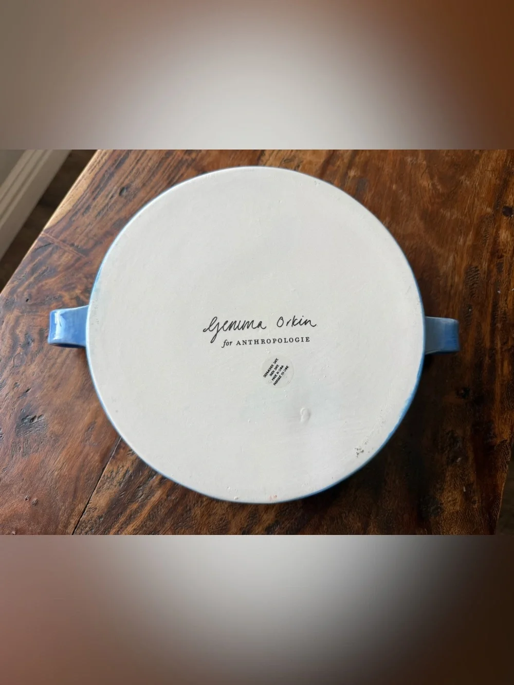 Anthropologie x Gemma Orkin Painted Pup Pie Dish